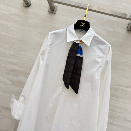 CELINE 26S WHITE SHIRT DRESS 409