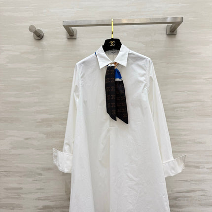 CELINE 26S WHITE SHIRT DRESS 409