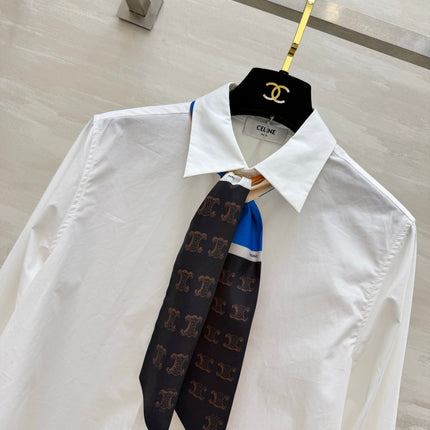 CELINE 26S WHITE SHIRT DRESS 409