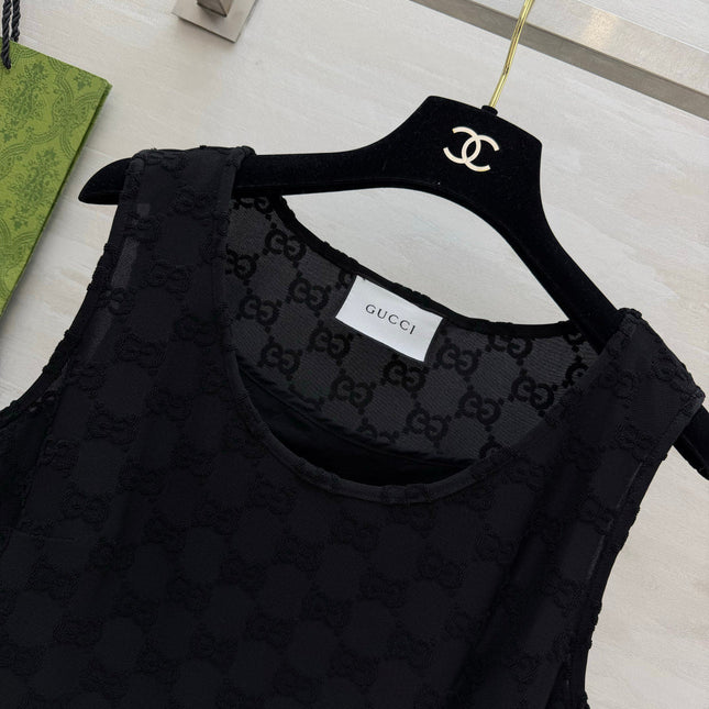 GUCCI 26S SLEEVELESS BLACK DRESS 396