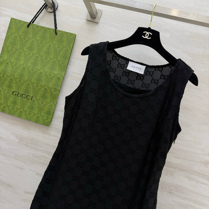GUCCI 26S SLEEVELESS BLACK DRESS 396