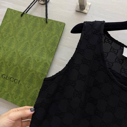 GUCCI 26S SLEEVELESS BLACK DRESS 396