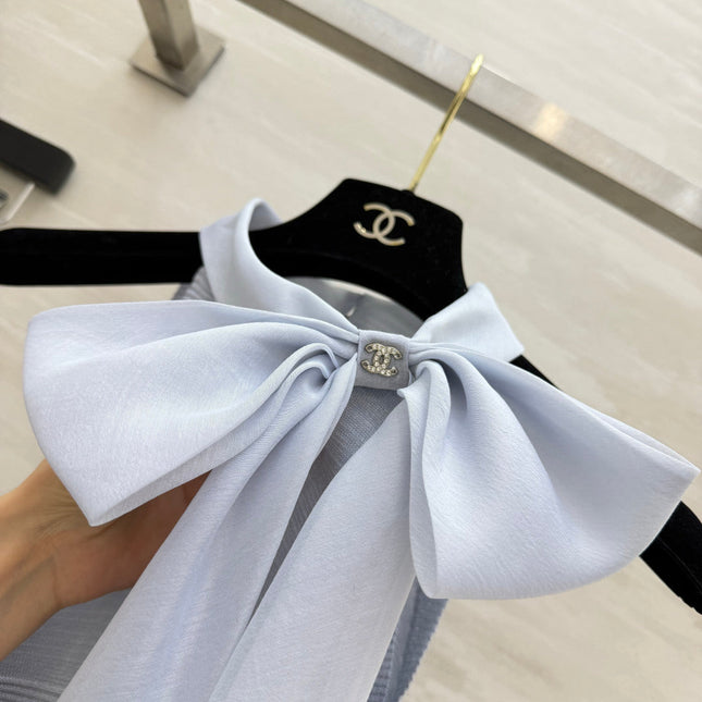 CHANEL 26S BOW-NECK SLEEVELESS KNIT TOP 1426