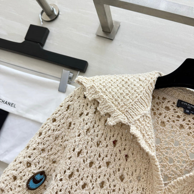 CHANEL 26S KNIT COLLARED TOP 1424