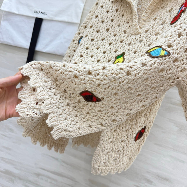CHANEL 26S KNIT COLLARED TOP 1424