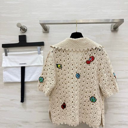 CHANEL 26S KNIT COLLARED TOP 1424