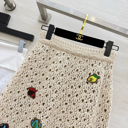CHANEL 26S KNIT MIDI SKIRT 1423
