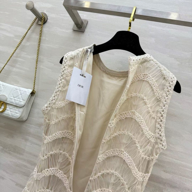 DIOR 26S SLEEVELESS LACE MAXI DRESS 1400