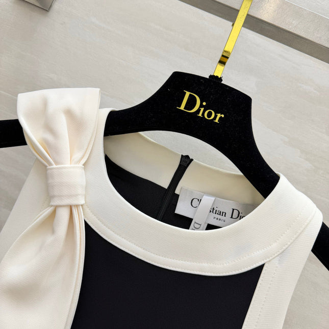DIOR 26S SLEEVELESS A-LINE DRESS WITH BOW 1399