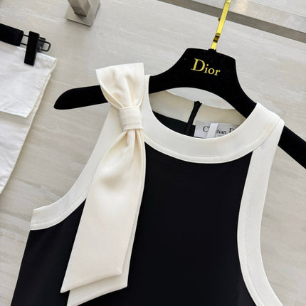 DIOR 26S SLEEVELESS A-LINE DRESS WITH BOW 1399
