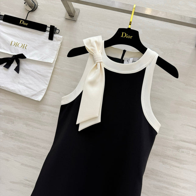 DIOR 26S SLEEVELESS A-LINE DRESS WITH BOW 1399