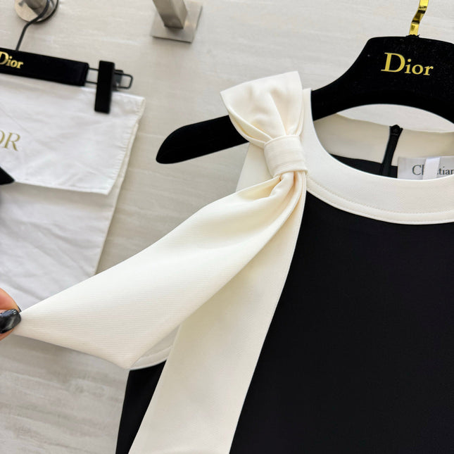 DIOR 26S SLEEVELESS A-LINE DRESS WITH BOW 1399