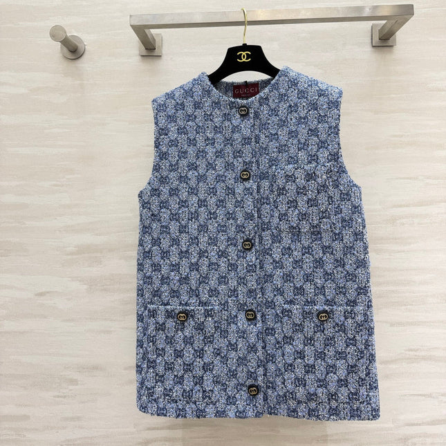 GUCCI 26S SLEEVELESS TWEED VEST 428