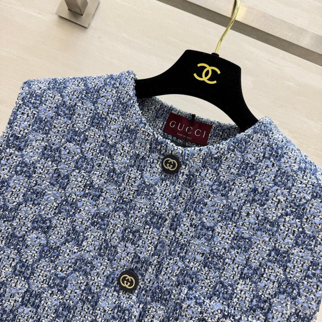 GUCCI 26S SLEEVELESS TWEED VEST 428