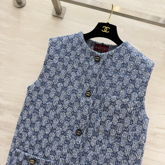 GUCCI 26S SLEEVELESS TWEED VEST 428