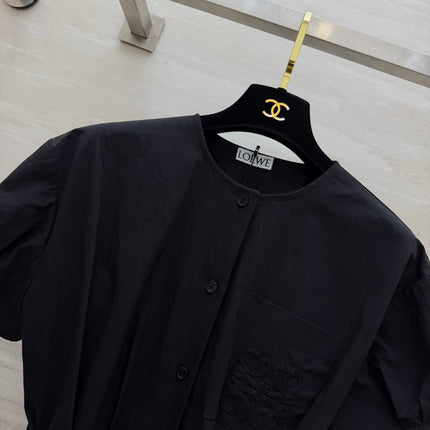 LOEWE 26S BELTED PUFF-SLEEVE SHIRT DRESS 565