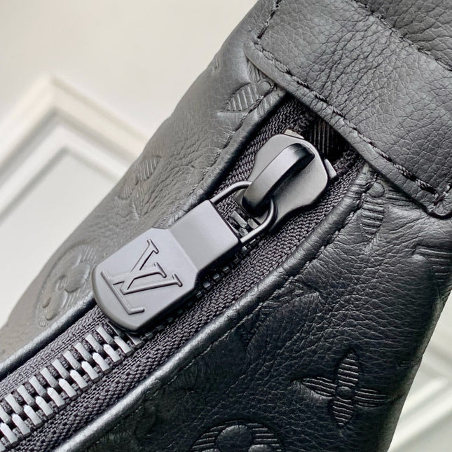 HOBO CARGO 35 IN BLACK MONOGRAM SHADOW CALFSKIN