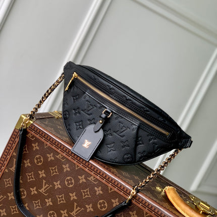 HIGH RISE 31 IN BLACK MONOGRAM EMPREINTE CALFSKIN EMBOSSED LOGO