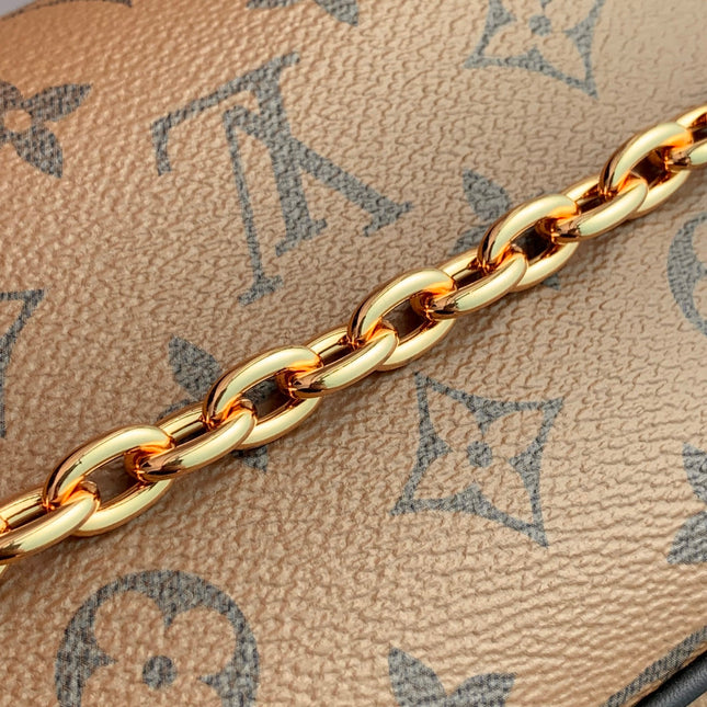 WALLET ON CHAIN IVY 23 IN BROWN MONOGRAM REVERSE CANVAS