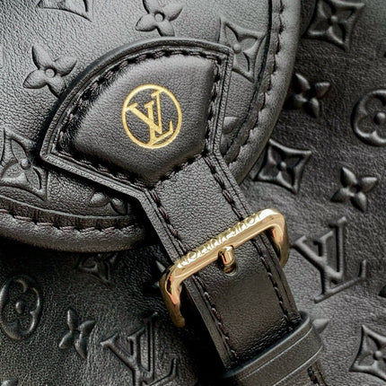MONTSOURIS BACKPACK 27 IN BLACK MONOGRAM BOLD COATED CALFSKIN