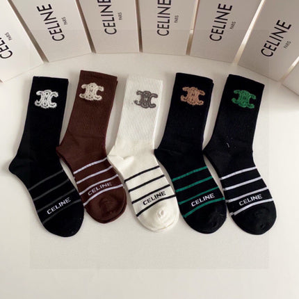 CELINE 26S CREW SOCKS 242039 (1 BOX)