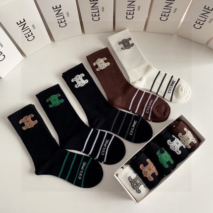 CELINE 26S CREW SOCKS 242039 (1 BOX)