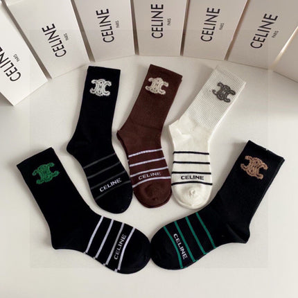 CELINE 26S CREW SOCKS 242039 (1 BOX)