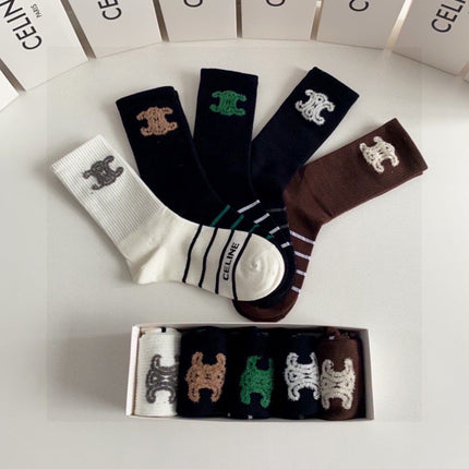 CELINE 26S CREW SOCKS 242039 (1 BOX)