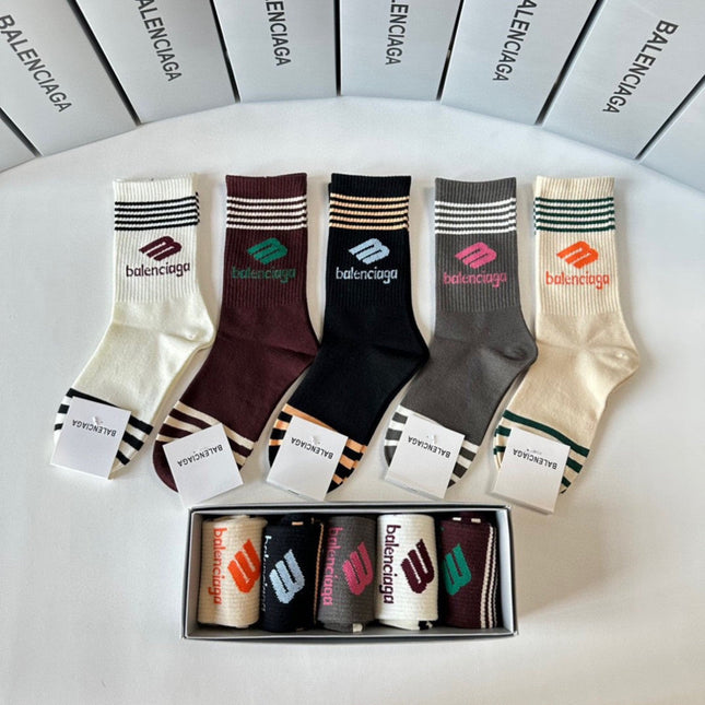 BALENCIAGA 26S CREW SOCKS 293195 (1 BOX)