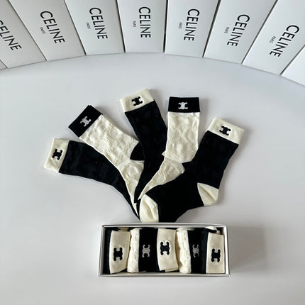 CELINE 26S CREW SOCKS 341899 (1 BOX)