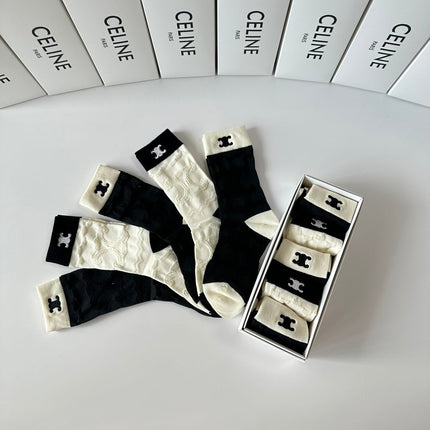 CELINE 26S CREW SOCKS 341899 (1 BOX)