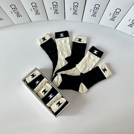 CELINE 26S CREW SOCKS 341899 (1 BOX)