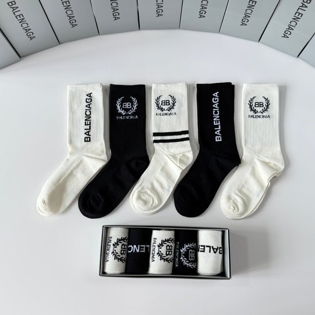 BALENCIAGA 26S CREW SOCKS 350964 (1 BOX)