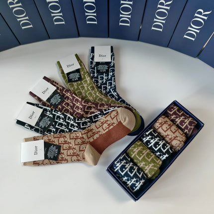 DIOR 26S CREW SOCKS 394043 (1 BOX)