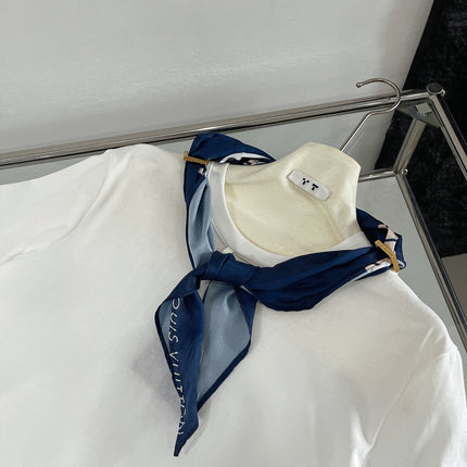T-SHIRT WITH LV SILK SCARF IN JERSEY FABRIC 265970