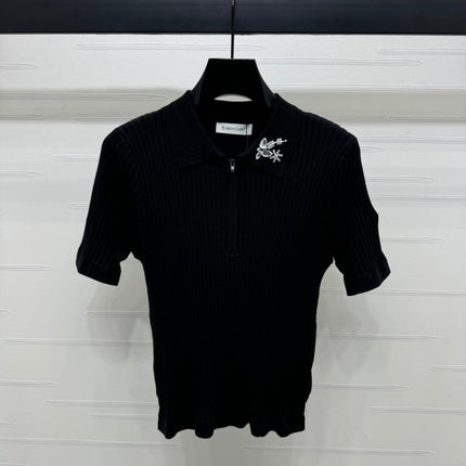 MONCLER 25S SHORT-SLEEVE KNIT TOP 255893