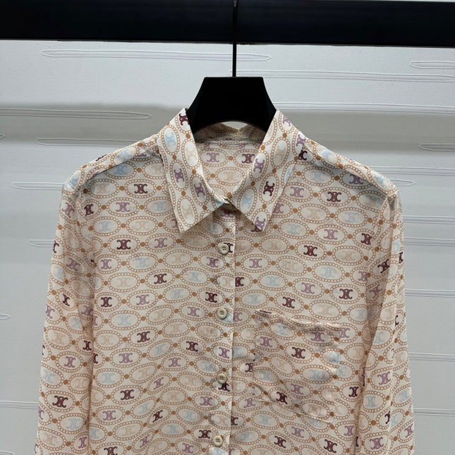CELINE 26S LOGO PRINT SHIRT 370
