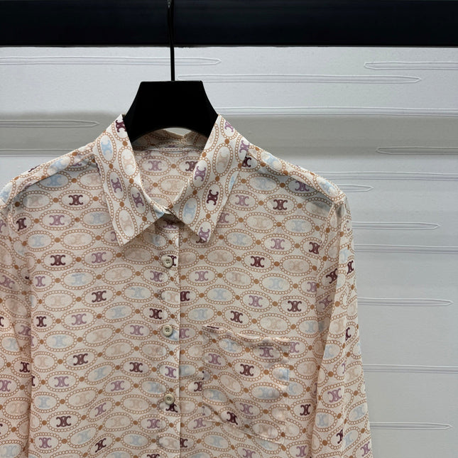 CELINE 26S LOGO PRINT SHIRT 370
