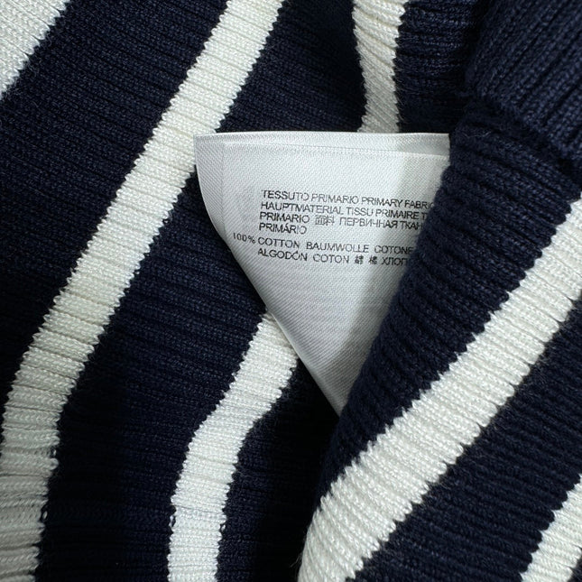 VIVIENE 25S SHORT SLEEVE STRIPED ROUND NECK KNIT SWEATER 264249