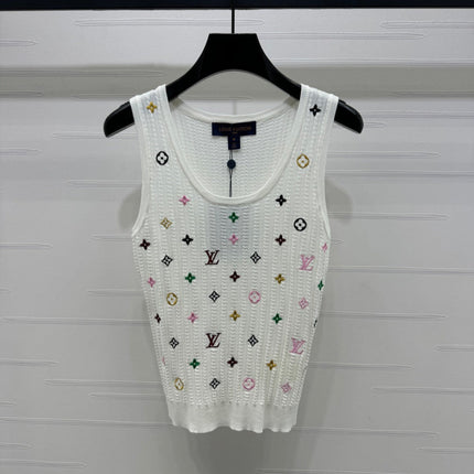 LV 25S EMBROIDERED KNIT TANK TOP 264272