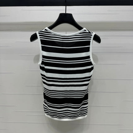 YSL 25S WHITE COLLARED TANK TOP 264089