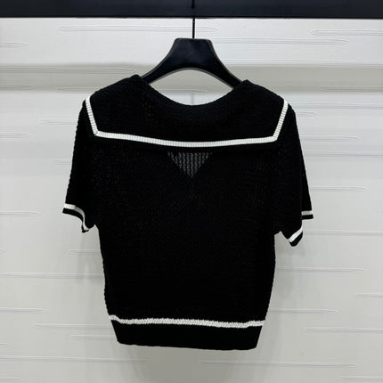 LOEWE 25S SHORT SLEEVE KNITTED CAPE 264036