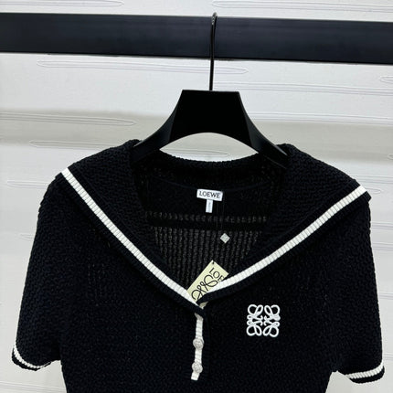 LOEWE 25S SHORT SLEEVE KNITTED CAPE 264036