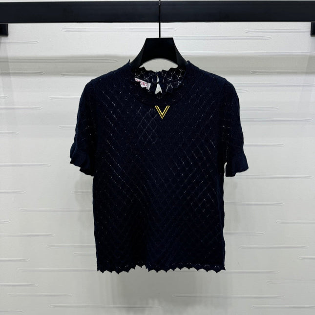 VALENTINO SHORT SLEEVE T-SHIRT NAVY BLUE 274908