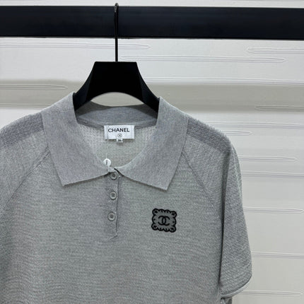 CHANEL POLO SHIRT GREY 274898