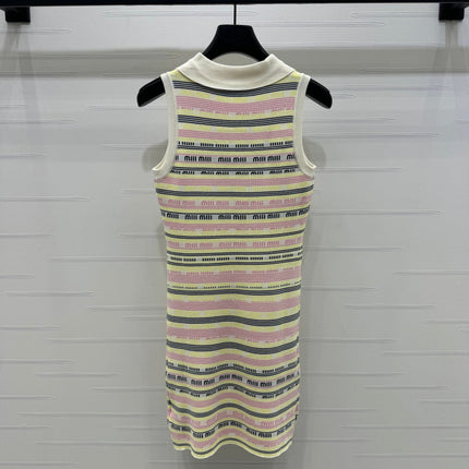 MIUMIU SLEEVELESS DRESS WITH COLLAR 274940