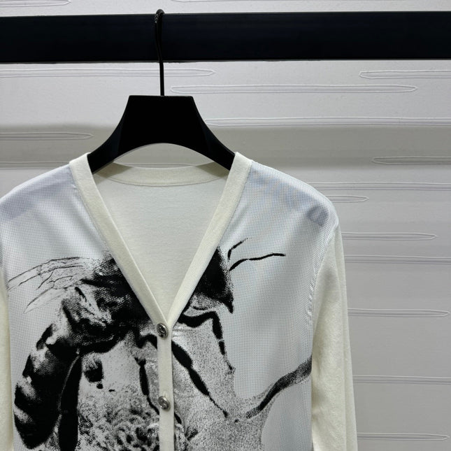 TORY BURCH V-NECK LONG-SLEEVE KNIT CARDIGAN 274932