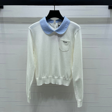 MIUMIU 26S KNIT POLO SWEATER 1596