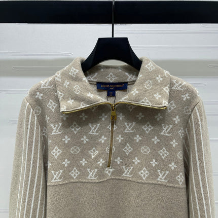 LV 25S LONG-SLEEVE COLOR-BLOCK COLLARED SHIRT 0166