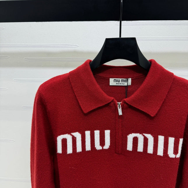 MIUMIU POLO KNIT SWEATER STYLE 749